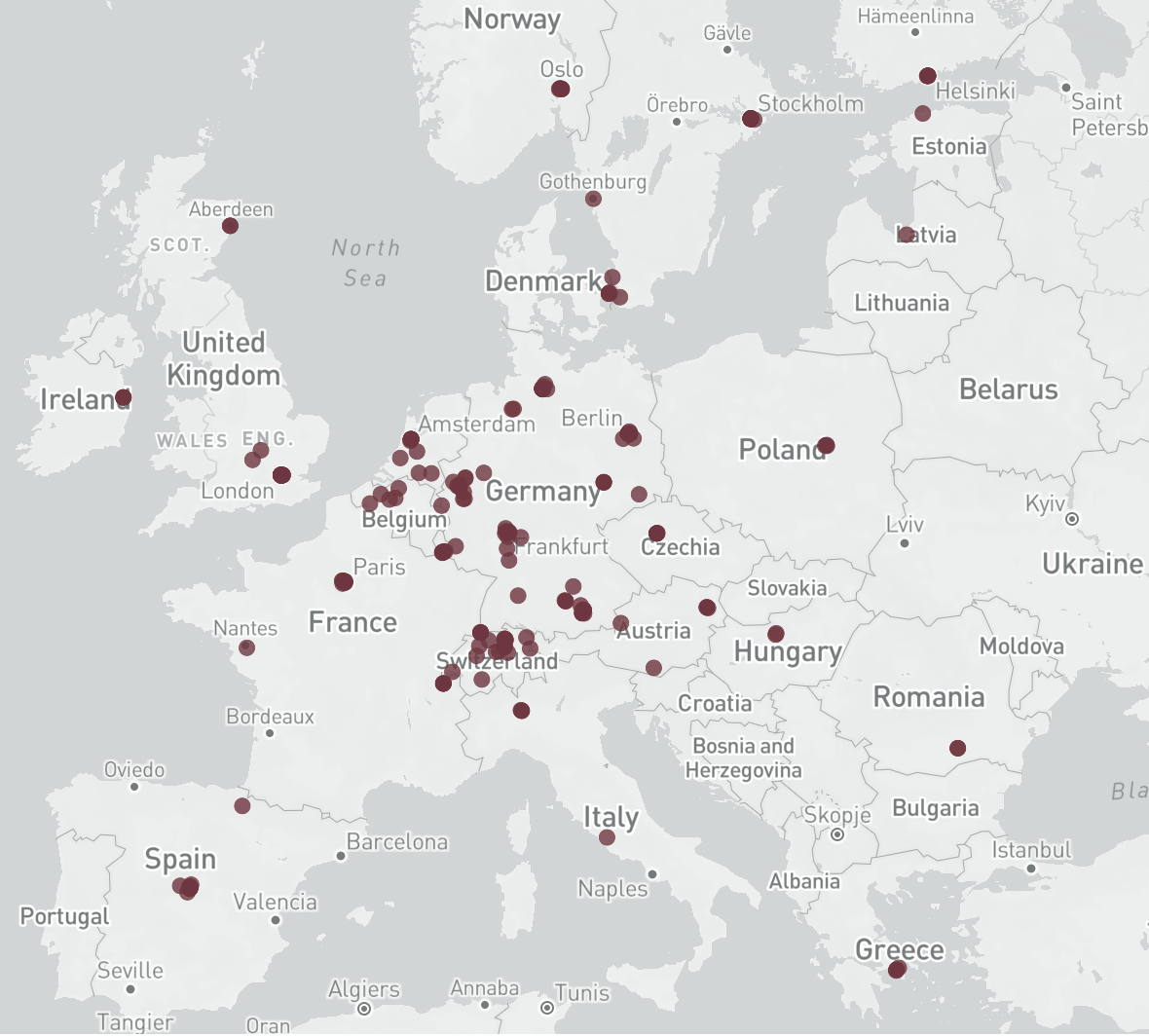 Map logistics real estate investors Europe